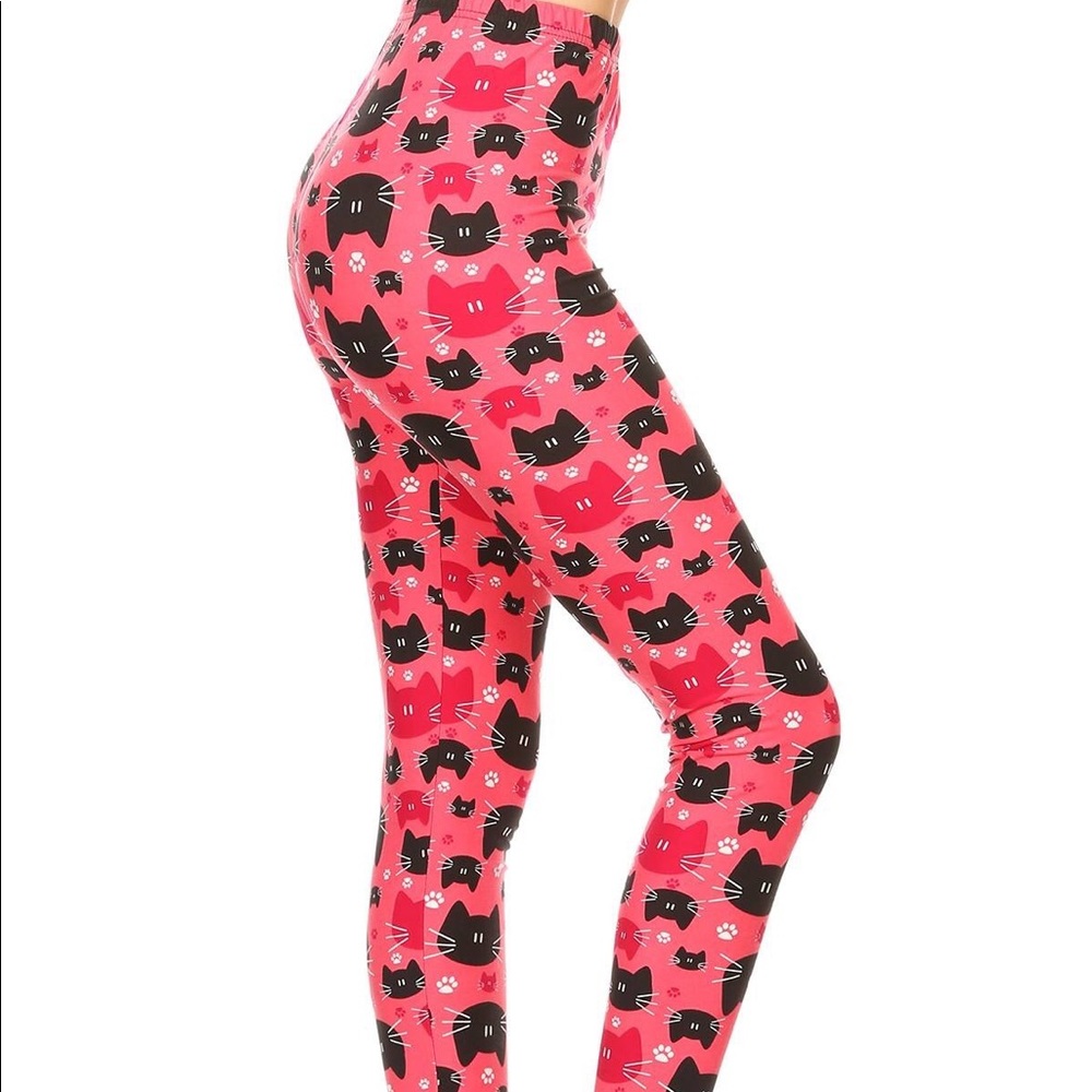 Super Soft Pink Cat Leggings